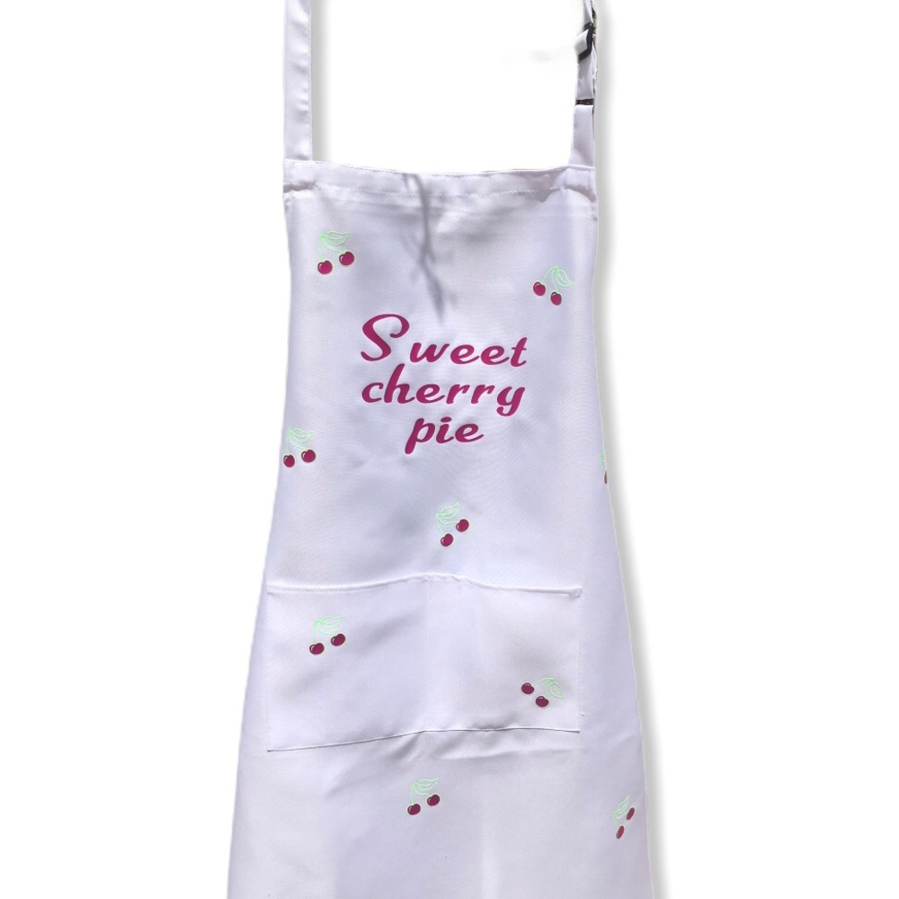 Womens cute baking apron cherries